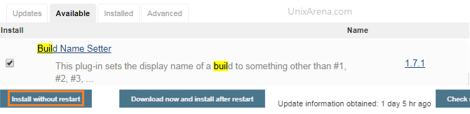 Select Build Name Setter Plugin