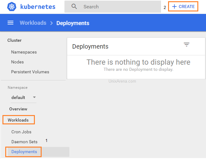 Kubernetes - Deployments Tab