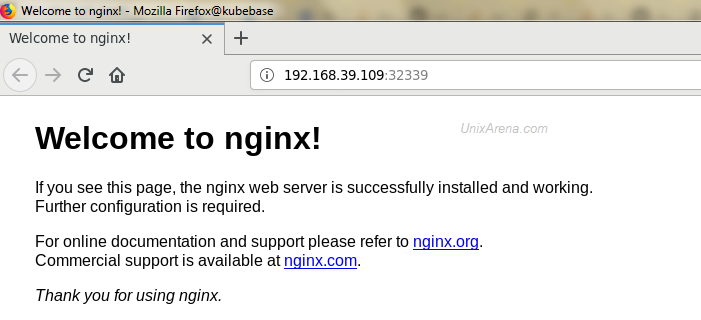 ngnix - Home page