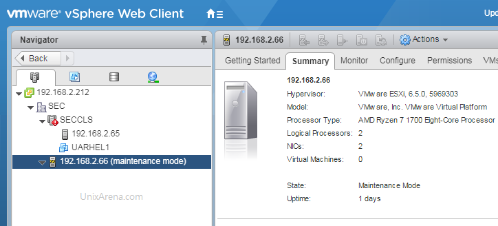 ESXi host moved out from vSAN