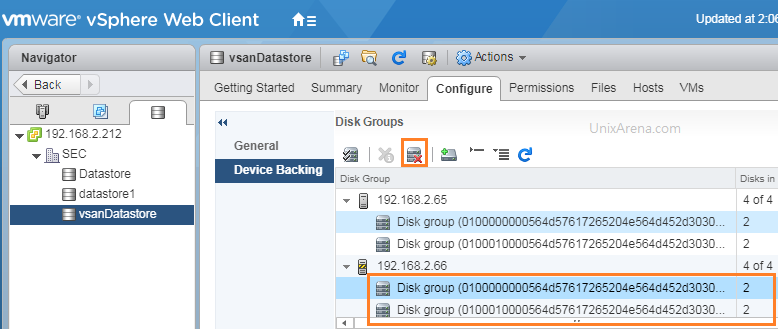 Remove Diskgroup - vSAN