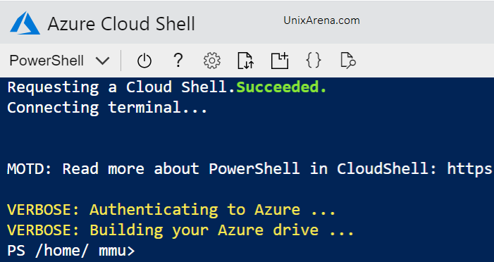 Azure Cloud Shell - Powershell