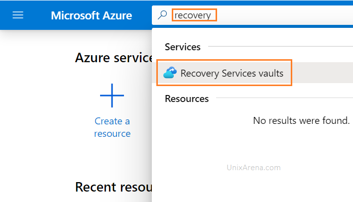 Azure Recovery services vault