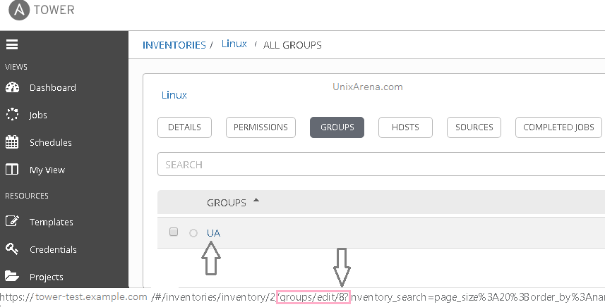 Tower inventory - Find Group ID