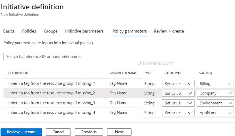 Azure Tag Automation using an Initiative definition