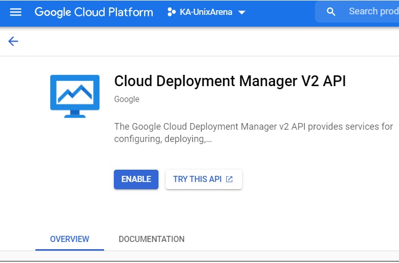 Enable Cloud Deployment Manager - GCP
