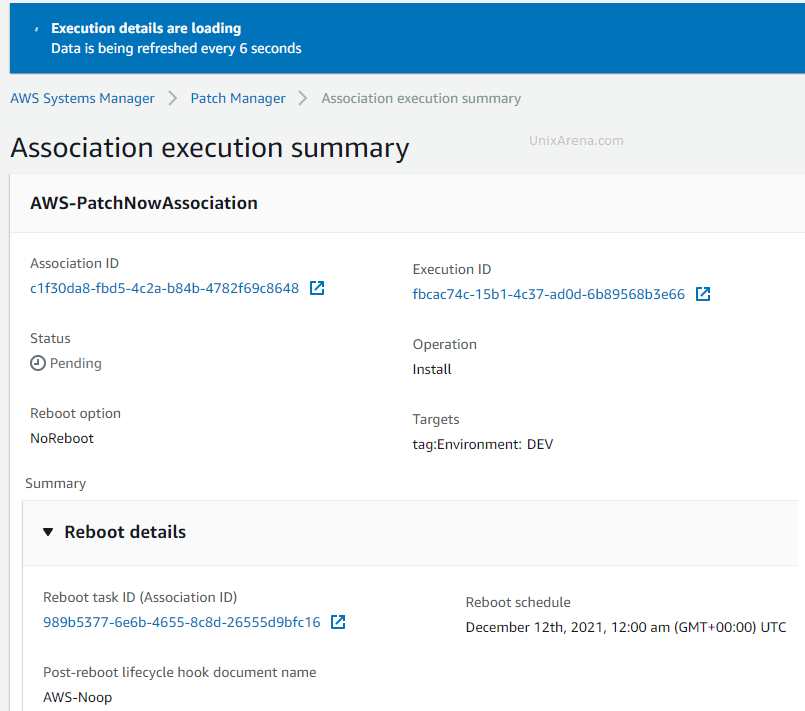 Association execution Patching Summary