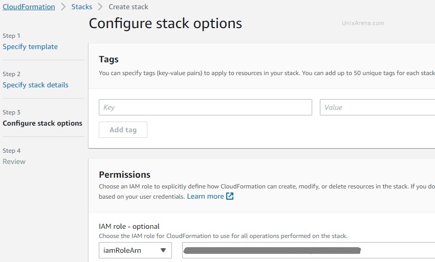 Configure stack options - Veeam
