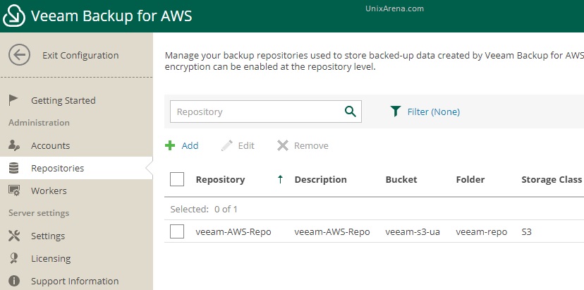 Repositories - veeam