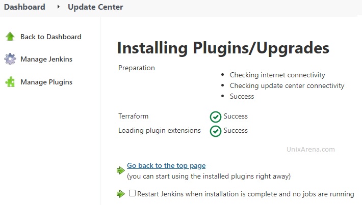 Terraform plugin installed