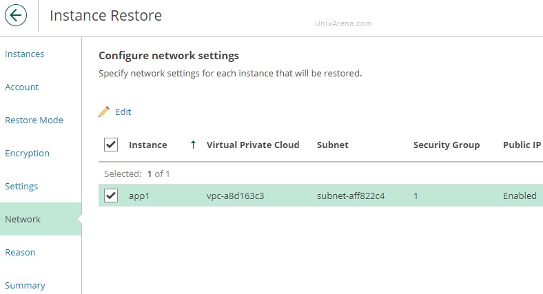 Configure network settings - veeam