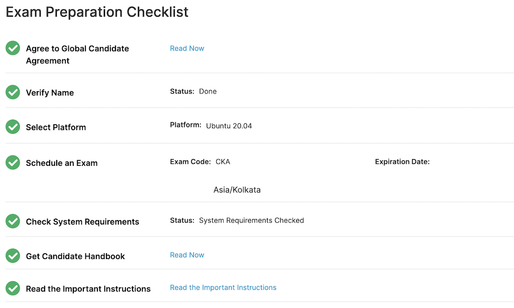 Exam Prep-Checklist