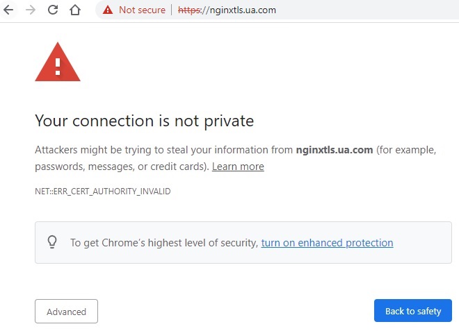 nginx webpage - TLS_v1