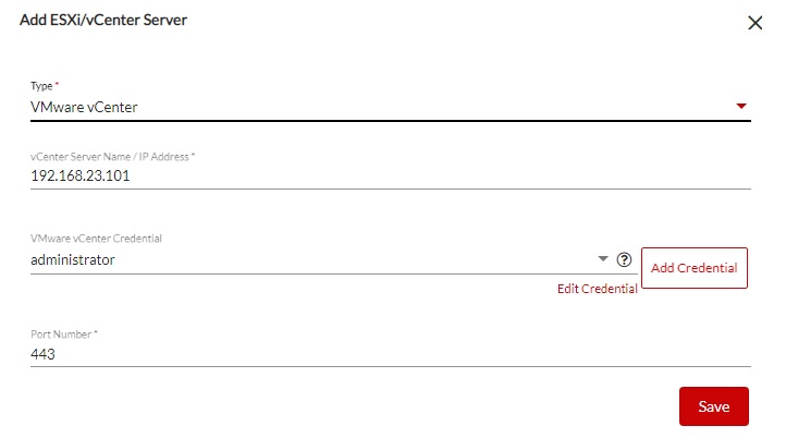 VMware vCenter - BDRSuite