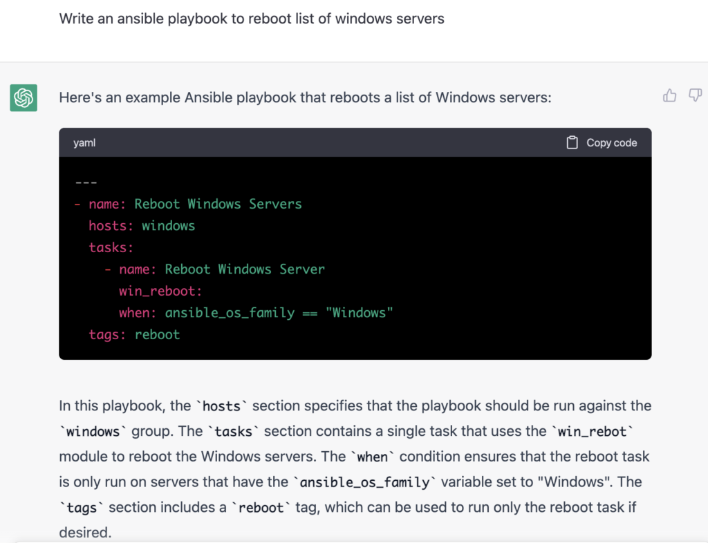 windows servers reboot - Ansible