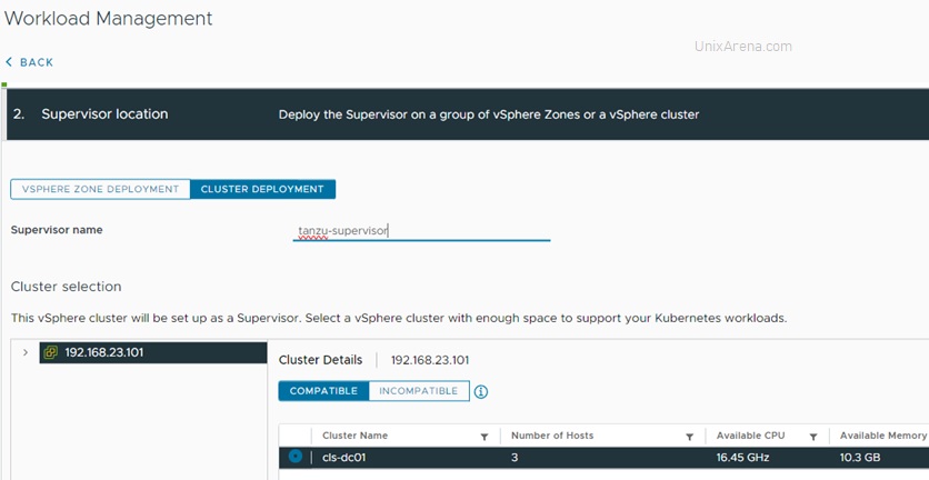 Cluster Deployment - Supervisor name - k8s