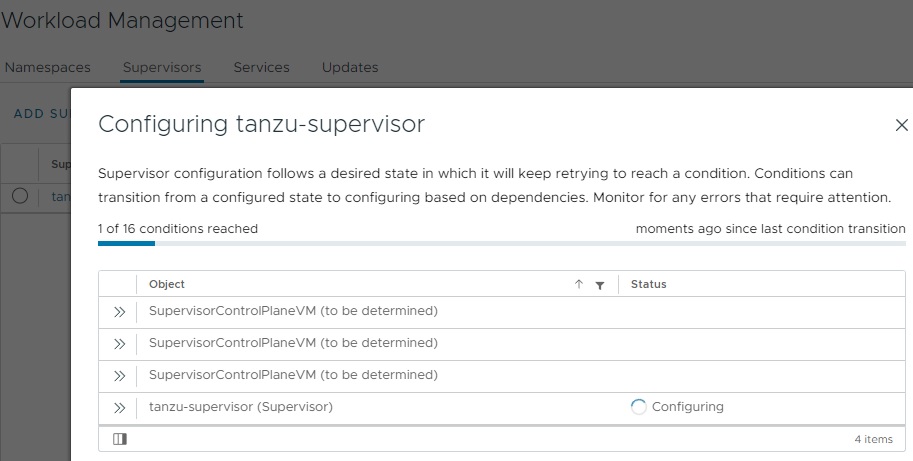 Configuring SupervisorControlPlaneVM