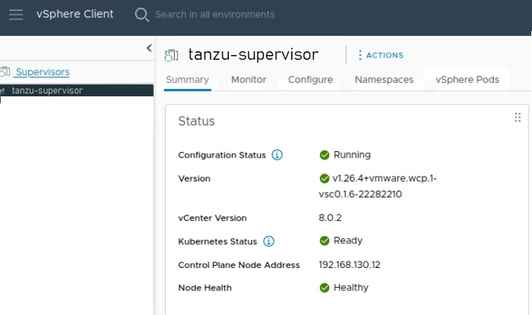 tanzu - supervisor - Overview